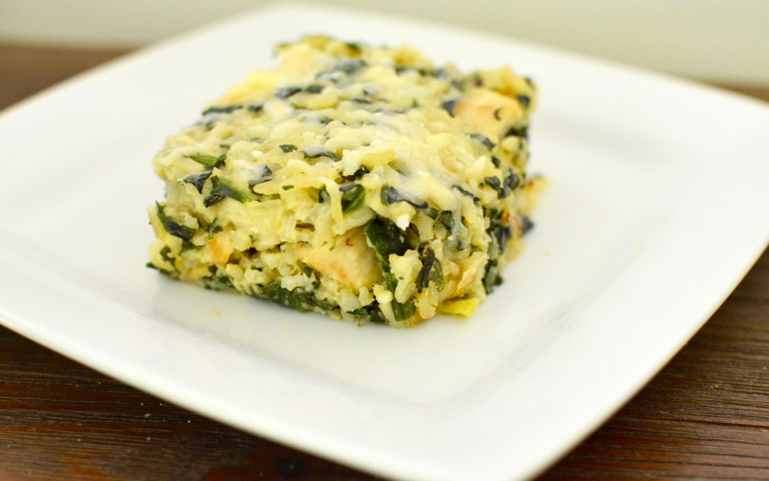 Spinach and Chicken Rice Bake